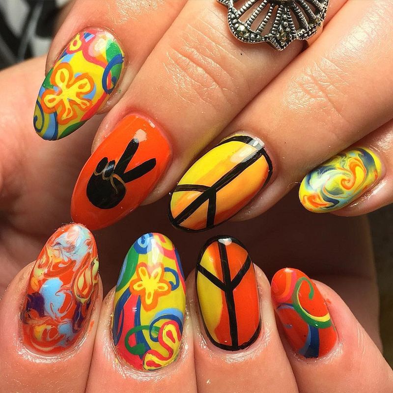 Psychedelic Nail Art