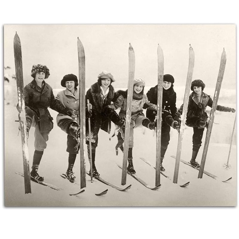 Skiing in the 1920s Alps