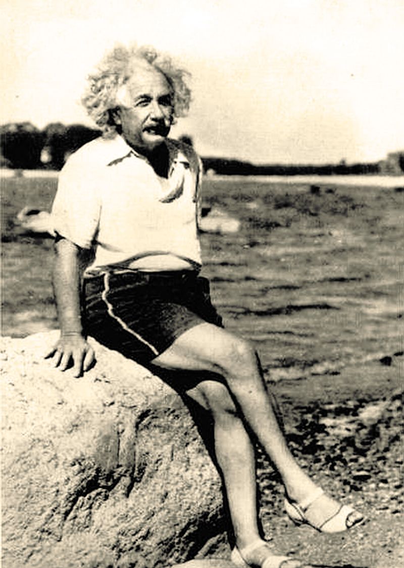 Albert Einstein on the Beach