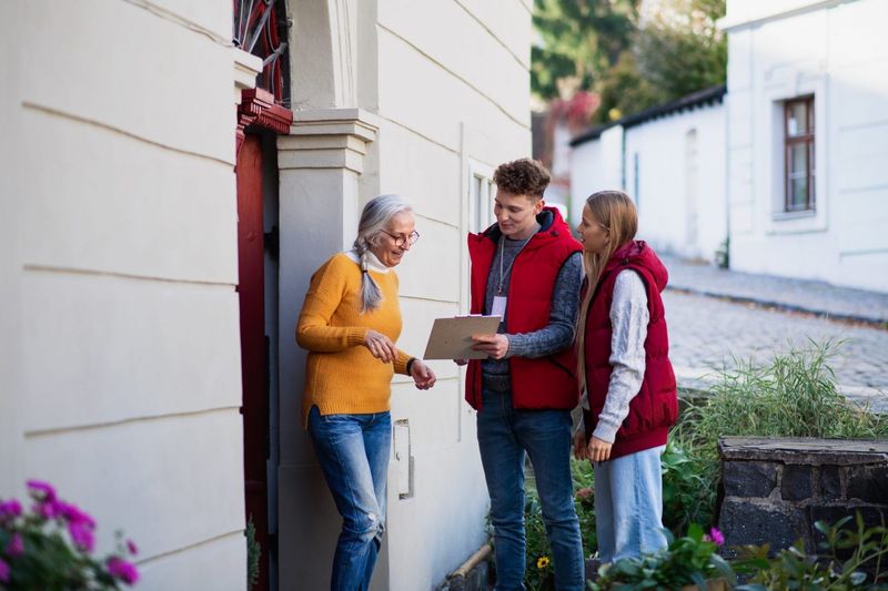 Door-to-Door Salesmen Were Common