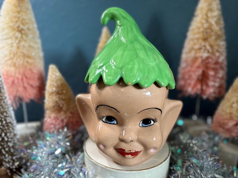 Napco Christmas Elf Cookie Jar