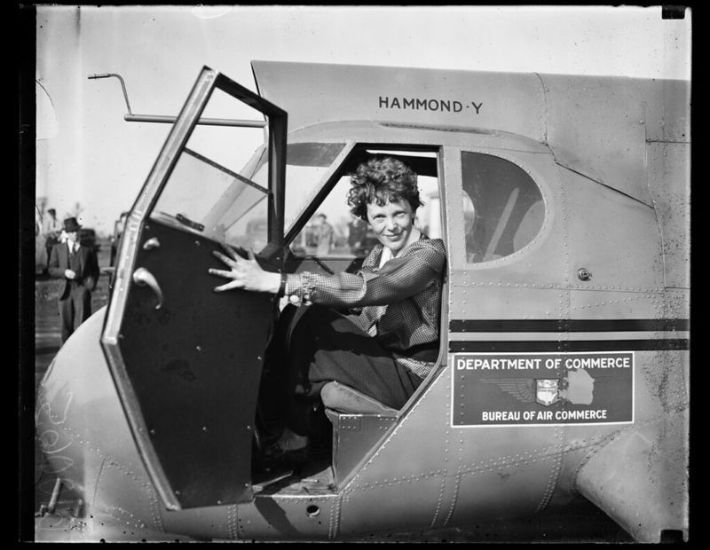 Amelia Earhart Prepares for Flight