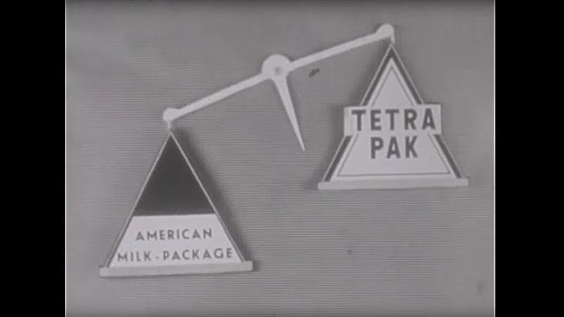 Triangular Milk Cartons (1950s)