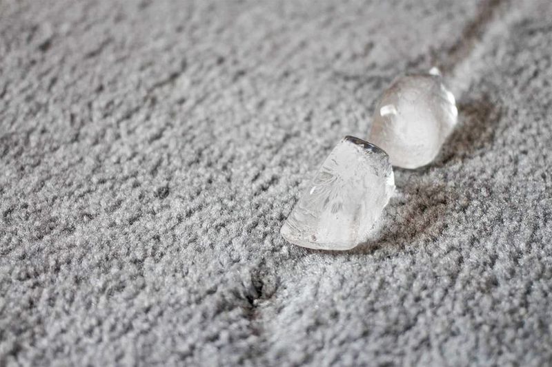 Ice Cube Trick for Carpet Dents