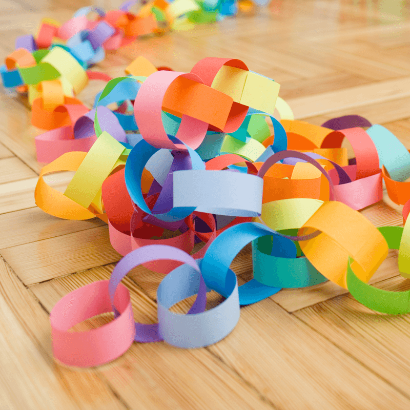 Construction Paper Chains for Every Holiday