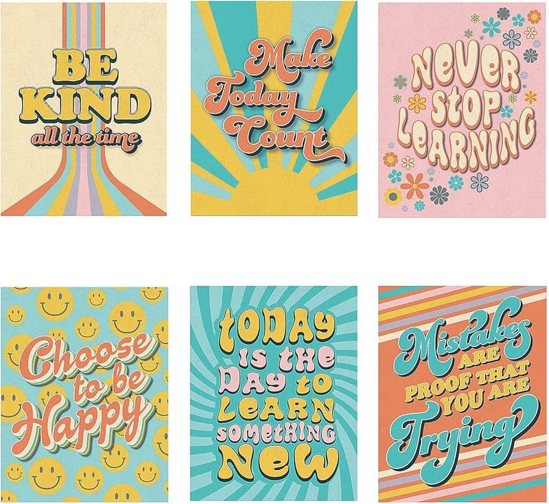 Inspirational Posters with Groovy Typography