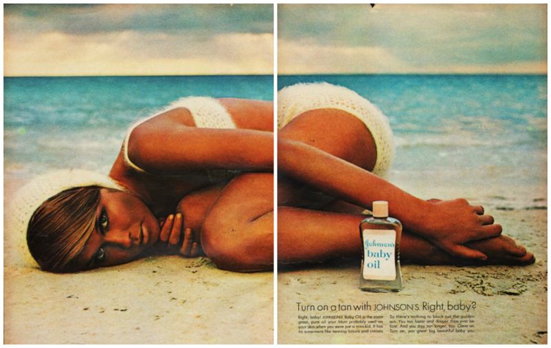 Tanning with Baby Oil