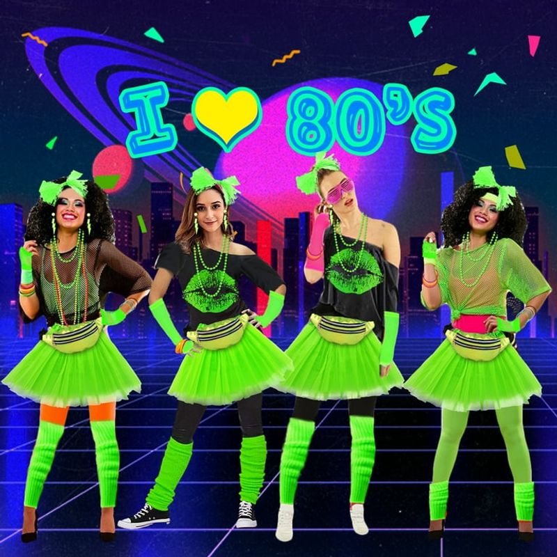 Neon Accessories That Glowed Under the Disco Ball