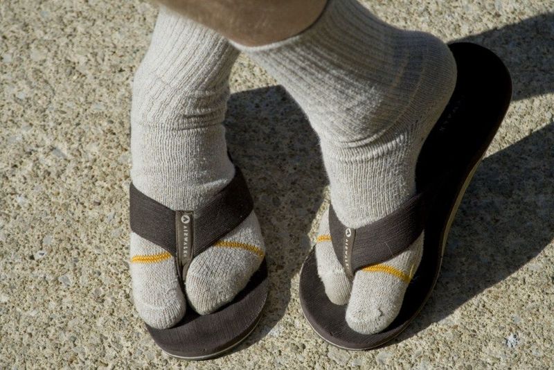 Flip-flops and Socks Combo