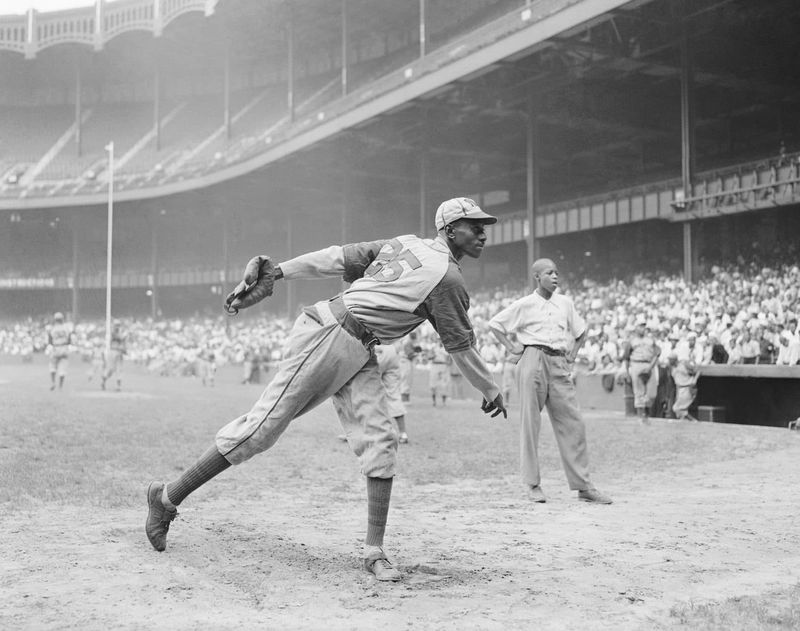 Satchel Paige Warming Up – Negro Leagues Era
