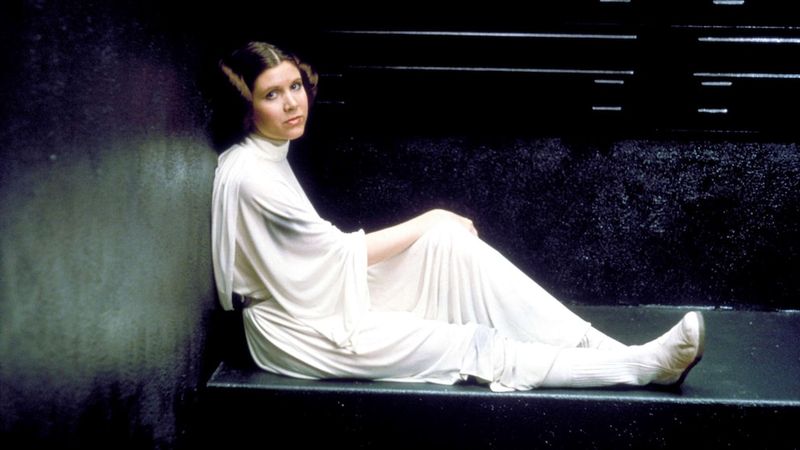 Carrie Fisher's White Princess Leia Gown in 'Star Wars'
