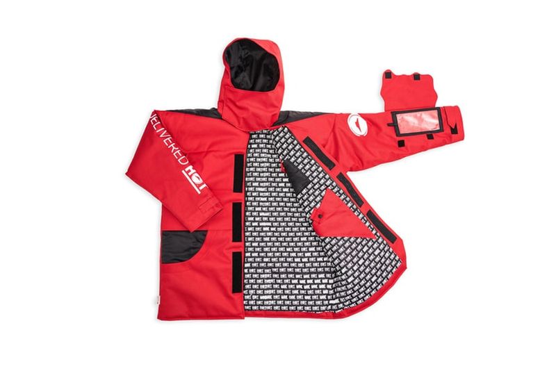 The Pizza Hut Parka Made From Pizza Delivery Material
