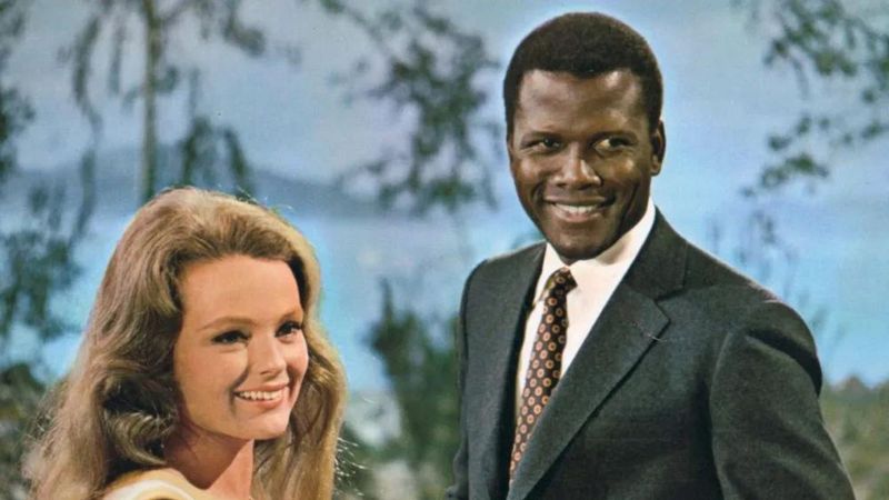 Sidney Poitier and Katharine Houghton in 'Guess Who's Coming to Dinner'