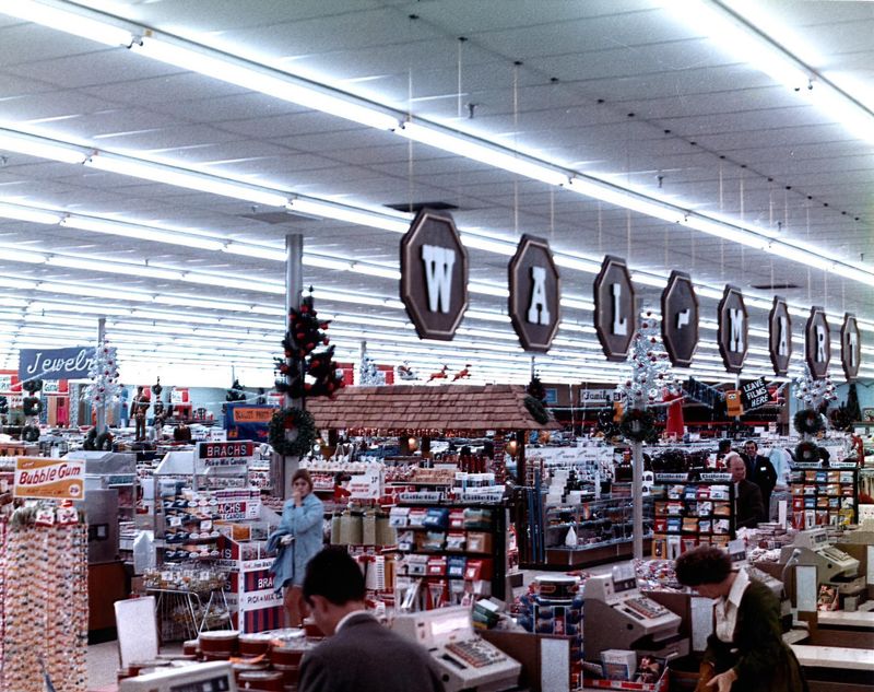 Inside a Walmart in the 1970s