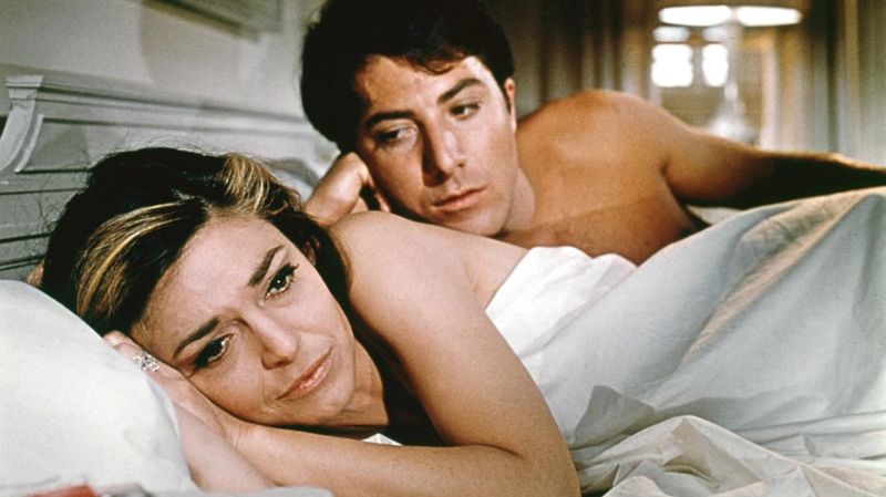 Dustin Hoffman and Anne Bancroft in 'The Graduate'