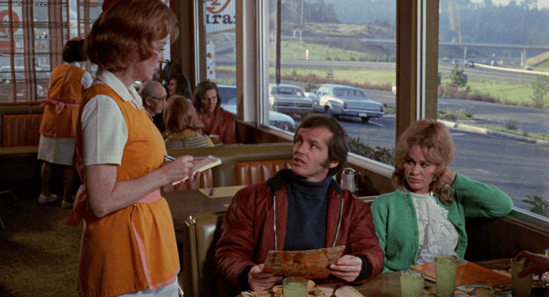 Jack Nicholson and Karen Black in 'Five Easy Pieces'